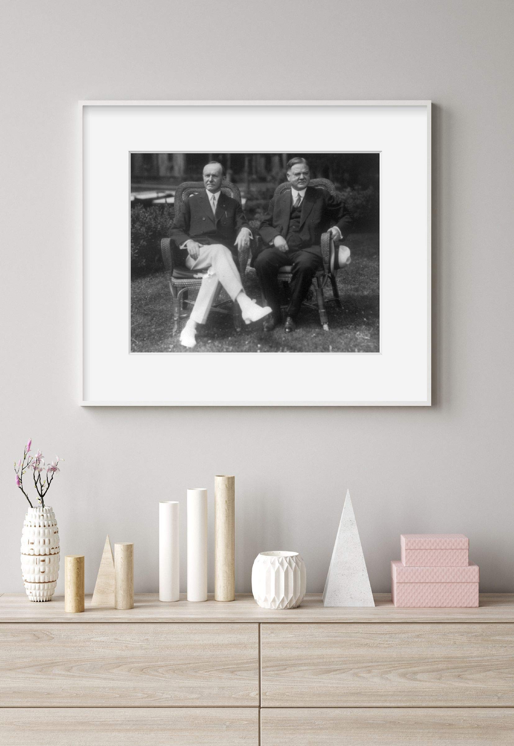INFINITE PHOTOGRAPHS Photo: President Calvin Coolidge, Herbert Hoover, Brule, WI 1928 | Vintage Photo Reproduction Ready to Frame