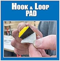 Vista 6 de Lijadora de dedo para manualidades con 50 tiras de papel de lija doradas precortadas, pequeño bloque de lijado con micro cremallera para proyectos