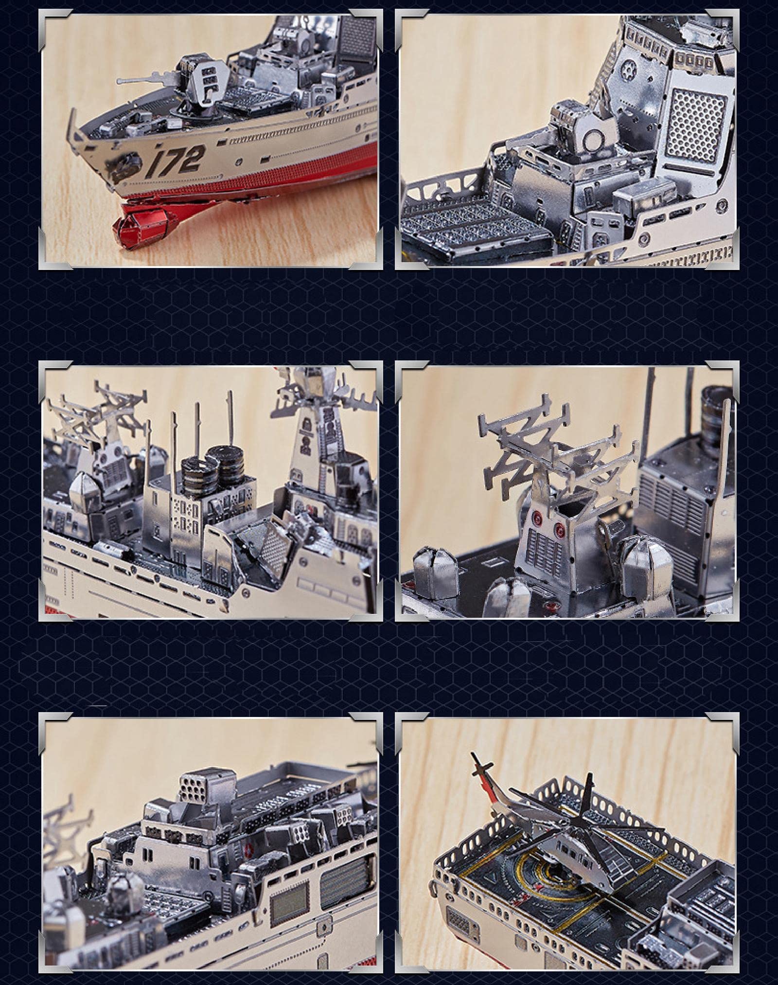 Amazon | 1/1000スケール 金属製艦船キット 052D 駆逐艦 3D金属