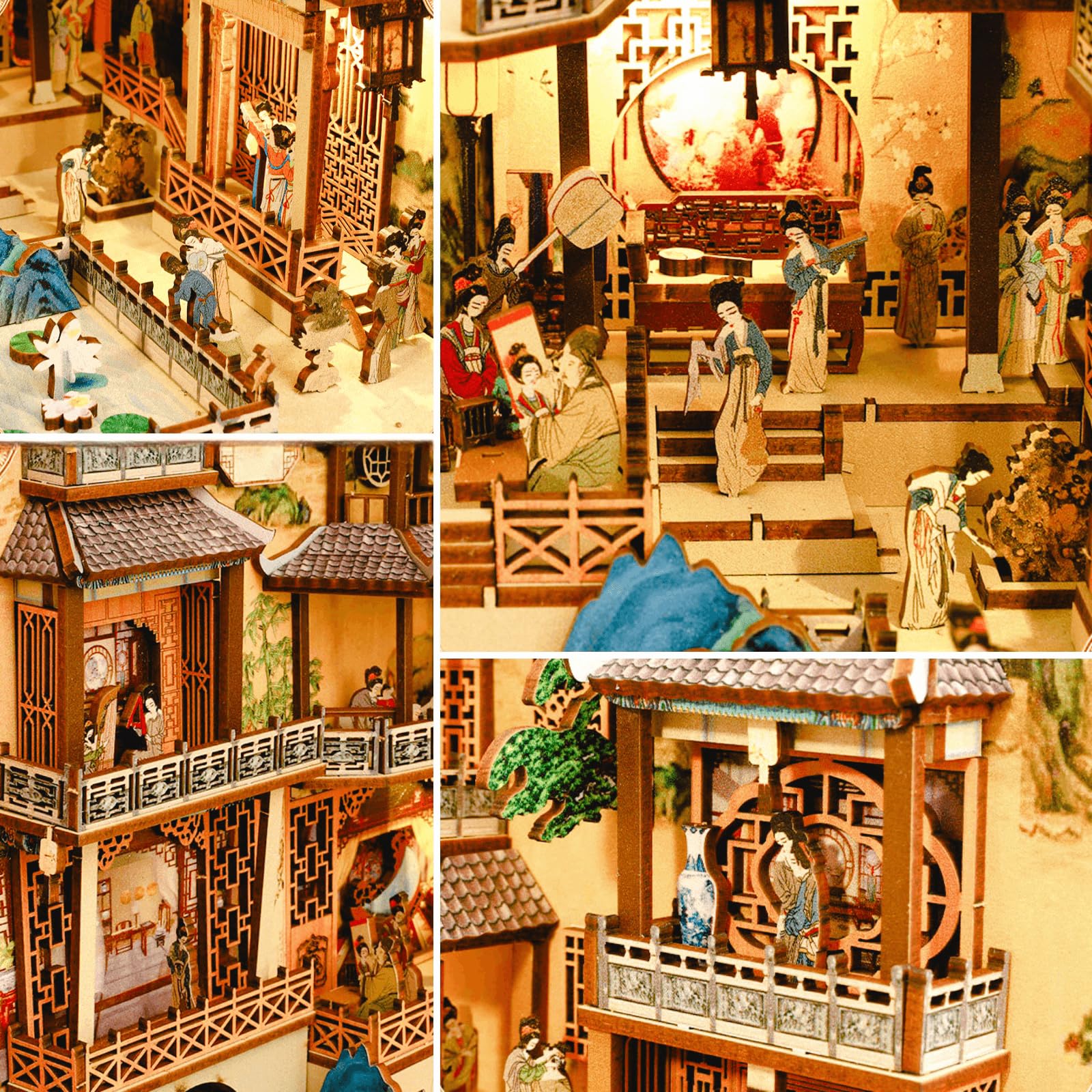 Chińska klasyczna tradycyjna kultura DIY Book Nook (Han Palace Spring)