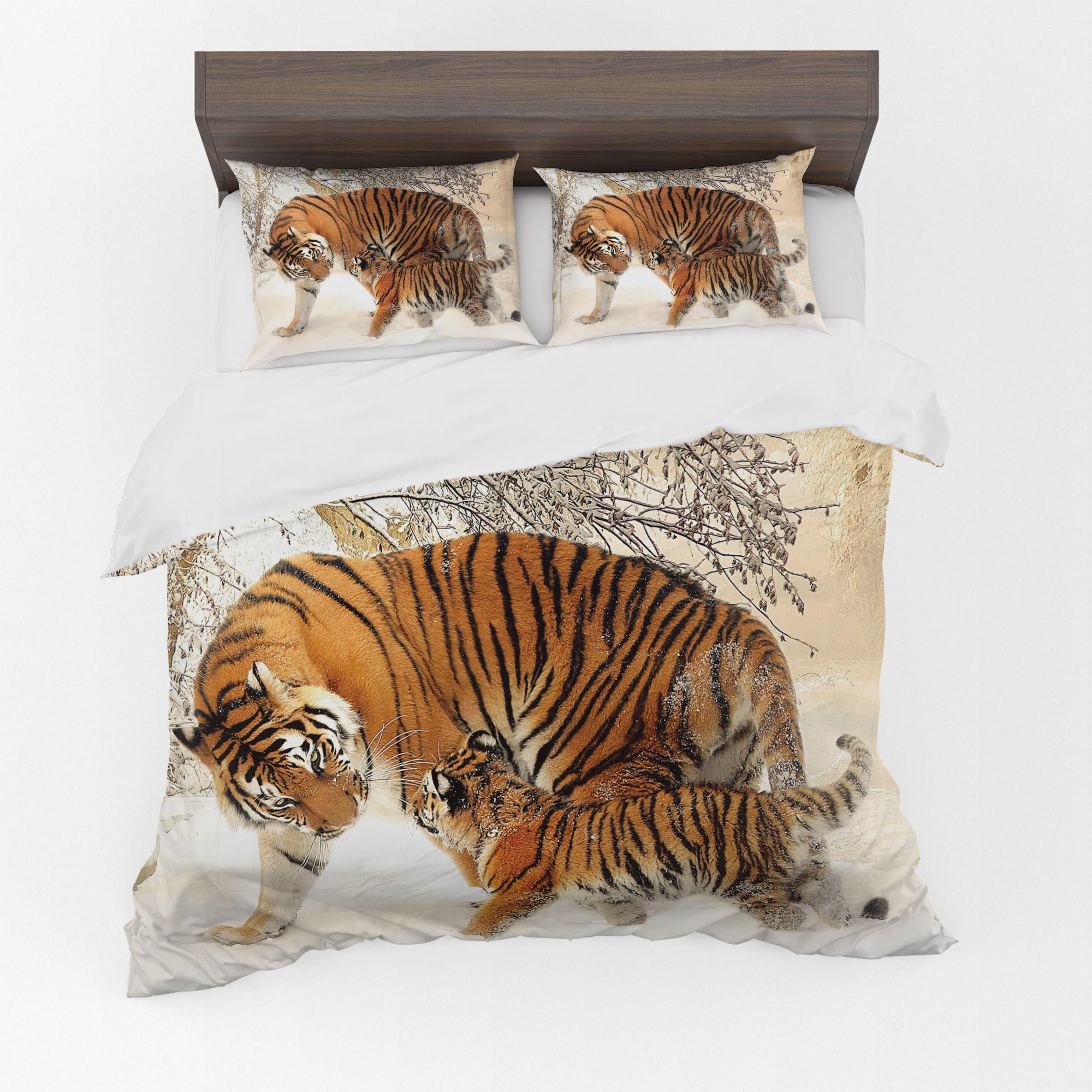 Adam Home 3D Duvet Cover Set With Pillowcases Home Bedroom Décor Digital Printed Microfiber King Bedding Set Made in UK|Tiger & Cub
