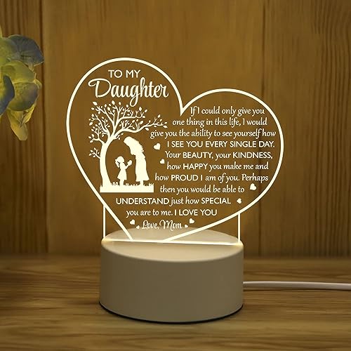 Miniatura 2 de Regalos para mi hija de mamá  Luz nocturna para hija Regalos para madre para hija en cumpleaños, Navidad, graduación, Acción de Gracias  Lámpara LED