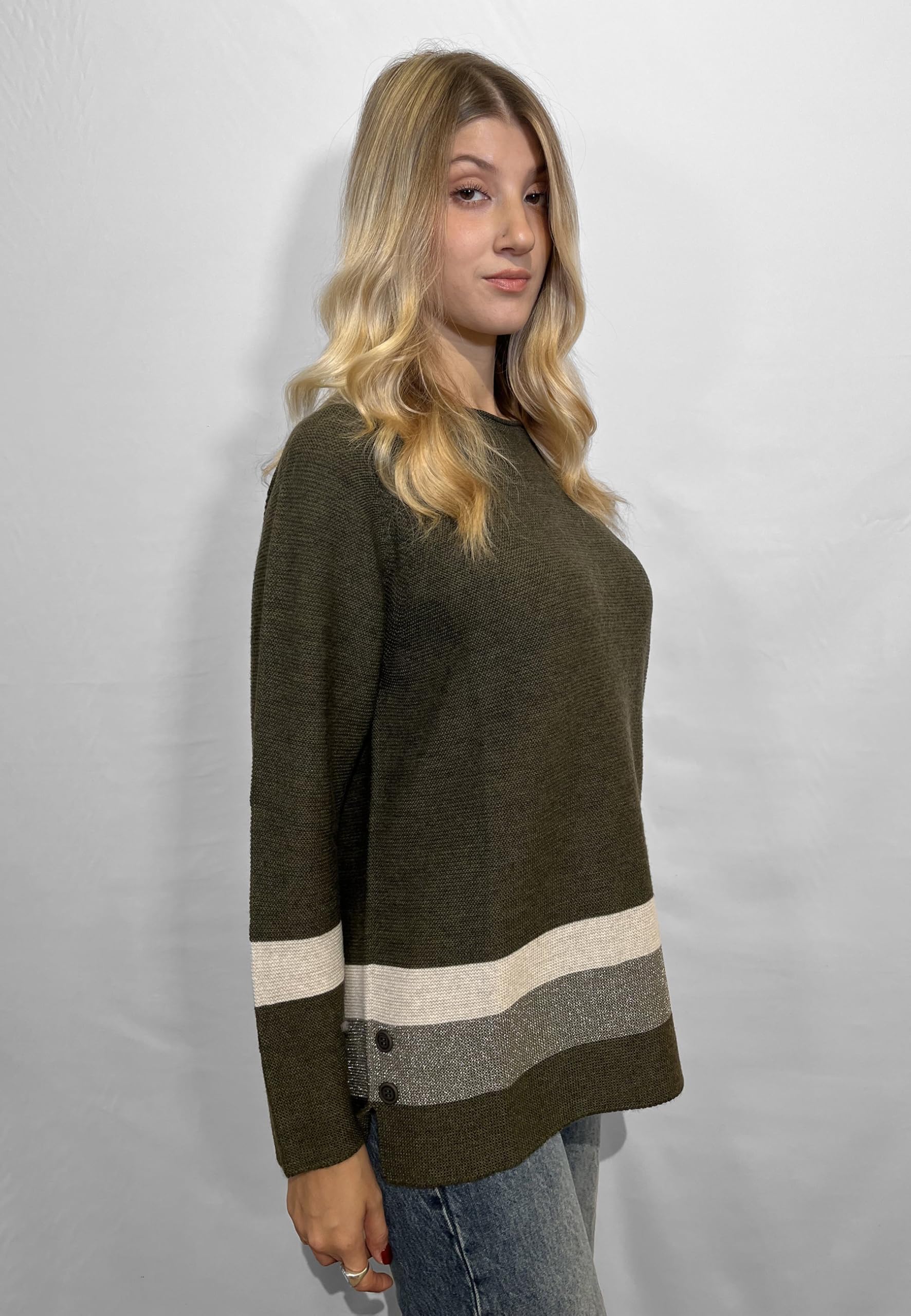 Amarynth Le MORBIDE Maglia Donna Manica Lunga Inserti Lurex Art. 02147