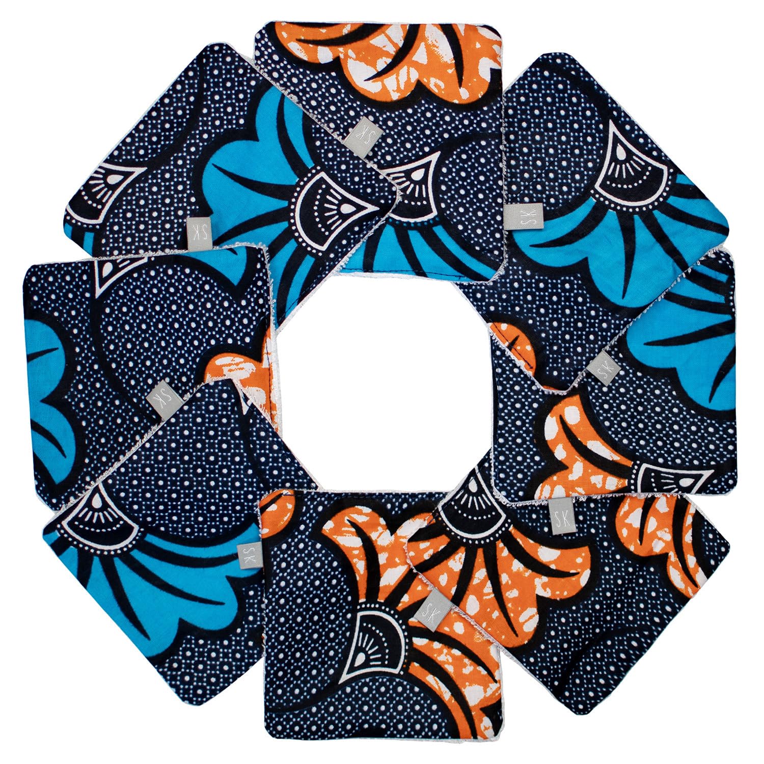 Lingettes lavables 8 pièces 10x10 cm Made in France SEVIRA KIDS