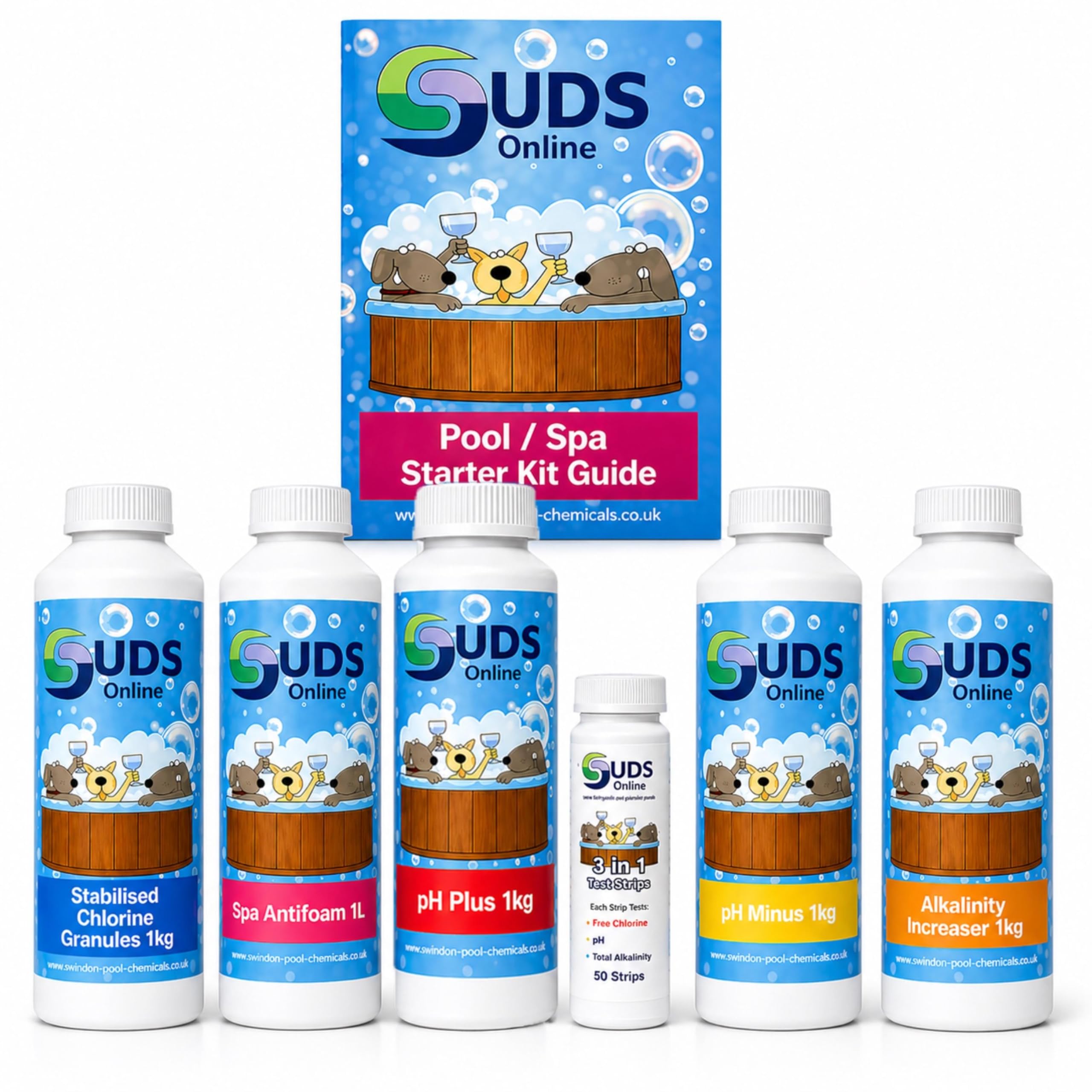 Suds-Online Large Hot Tub Water Treatment Kit Chemical Starter Kit Spas - Super Kit