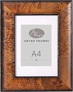 Eco-Friendly A4 Reclaimed Wood Frame - Natural Wood Grain Texture,Sustainably Crafted Wall Decor for Eco-Conscious Buyers