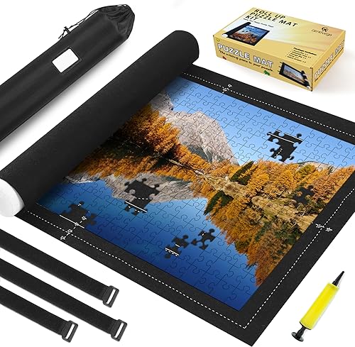 Tapete enrollable para rompecabezas de 2000 1500 y 1000 piezas, tapete grande antideslizante para guardar tablas, organizador portátil, 41 x 29