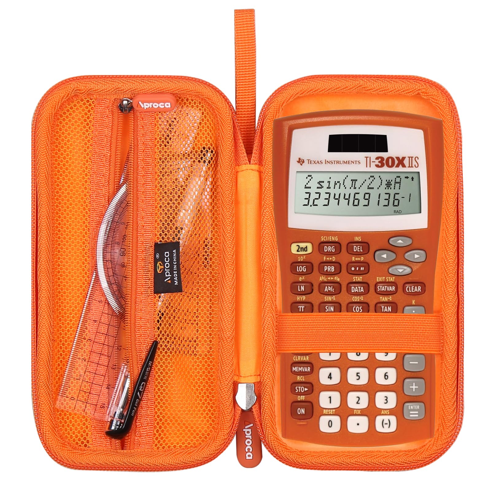 Aproca Calculator Case Compatible with Texas Instruments TI-30XIIS / TI-30X IIS 2-Line/Casio FX-991EX Fx-82es Plus Scientific Calculator, Storage Bag