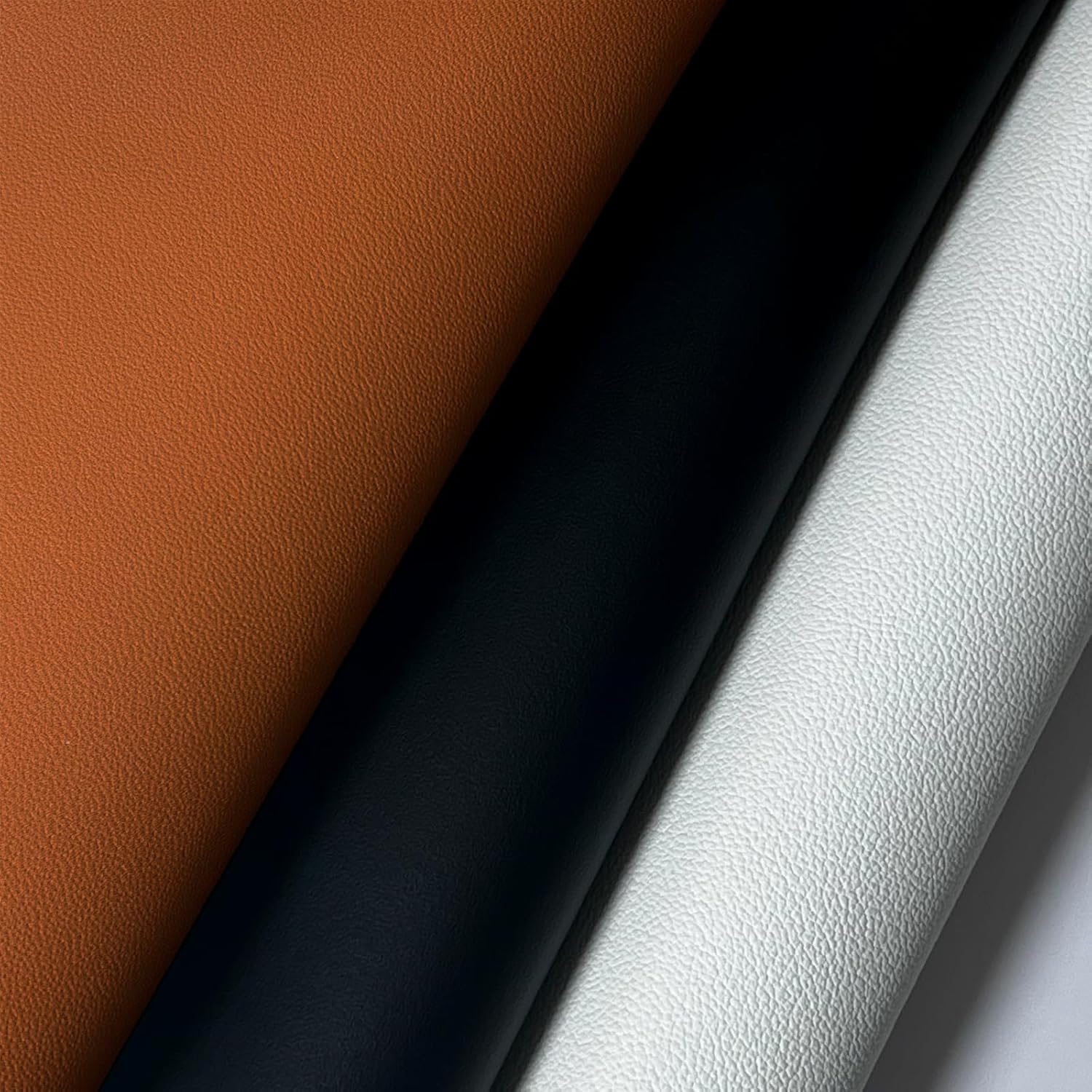 Faux Leather Fabric,54"x12" Thick Durable Synthetic Upholstery Leather Vinyl, Soft Smooth Waterproof, Durable,Replacement Renovate for Wallets, DIY Projects, Furniture,Car Seat 1 Foot