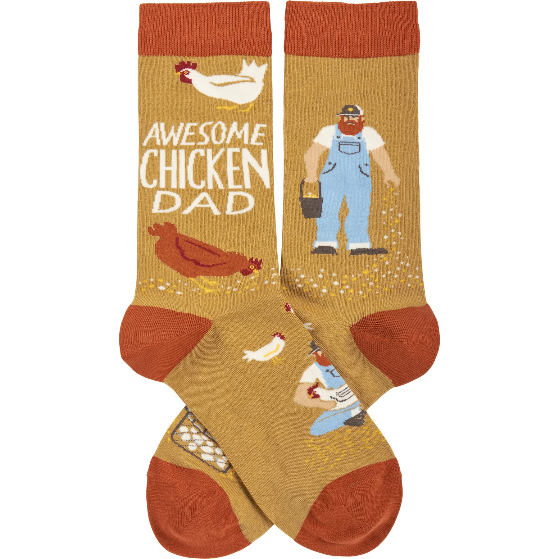 Primitives by KathyAwesome Chicken Dad Socks