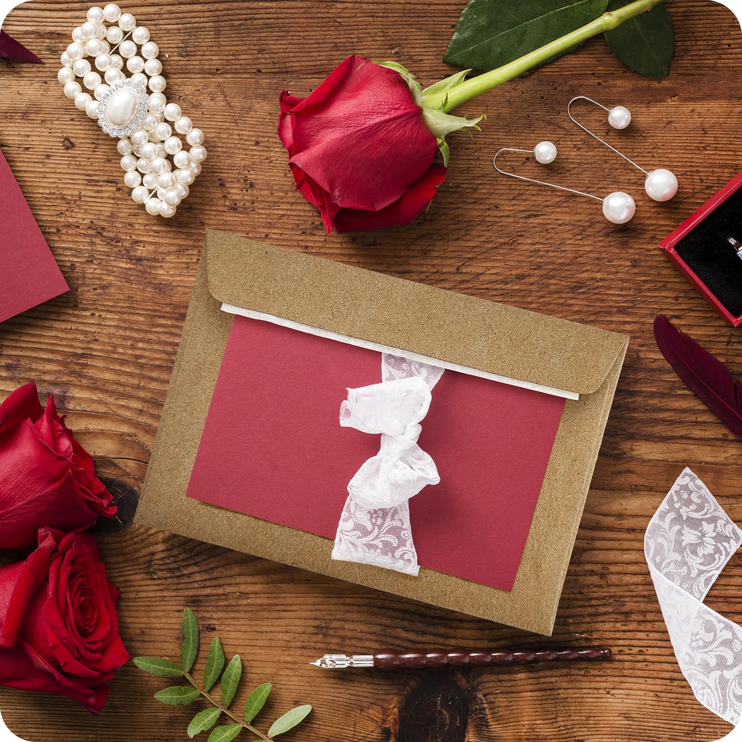 Netuno 500 enveloppes brunes papier kraft C6 114x162 mm 120g EKO Kraft Design enveloppes vintage brun naturel enveloppes élégantes pour cartes d'invitation cartes de vœux mariage enveloppes recyclées