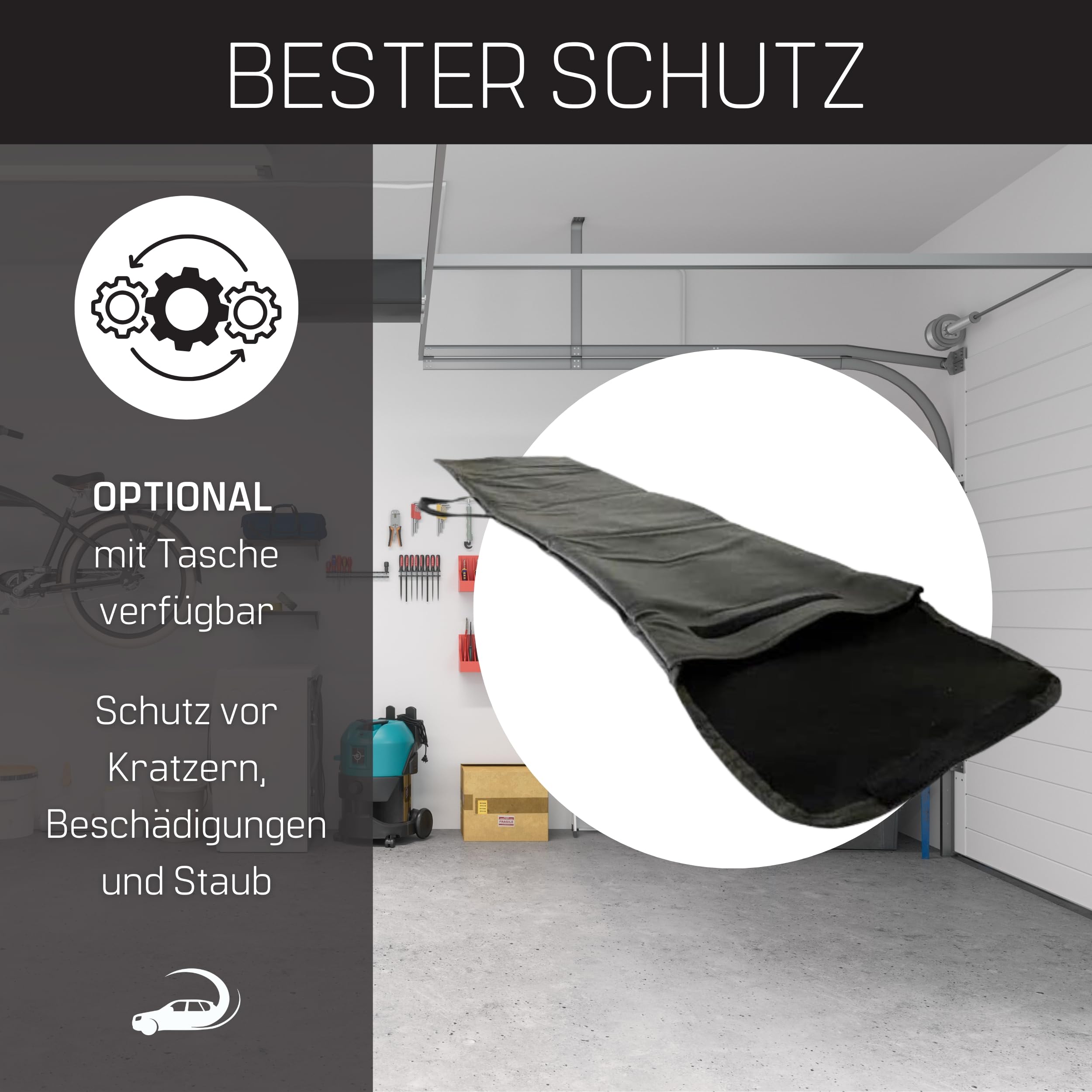 Windschott kompatibel mit BMW E93 Baujahr 2006-2013 (Schwarz) – Windschott Universal mit Schnellverschluss ohne Tasche