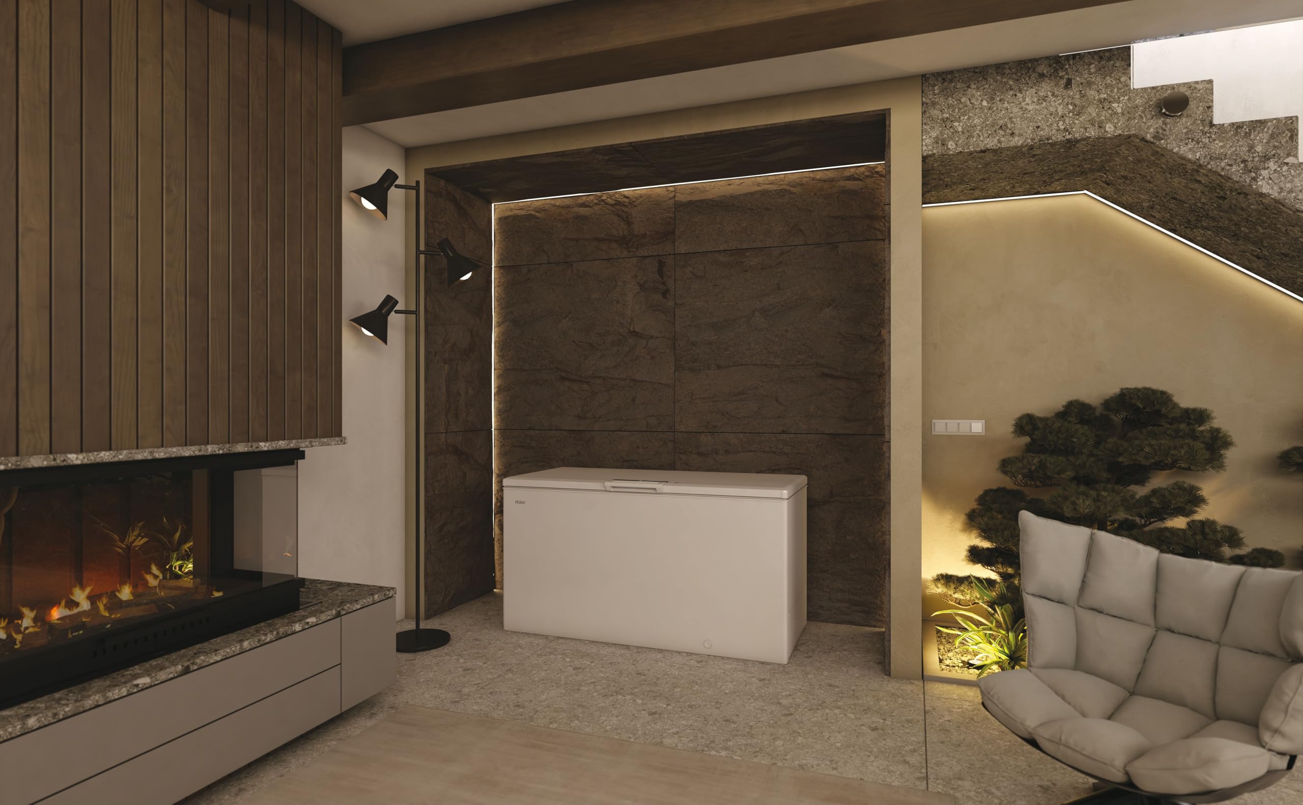 Haier Serie 7 Congelatore a Pozzetto, 508 Litri, Funzione Fast Freeze, Trattamento Antibatterico, Temperatura Regolabile, Luce LED, Classe E, 154,5 x 75 x 89 cm, Bianco - HCE520E