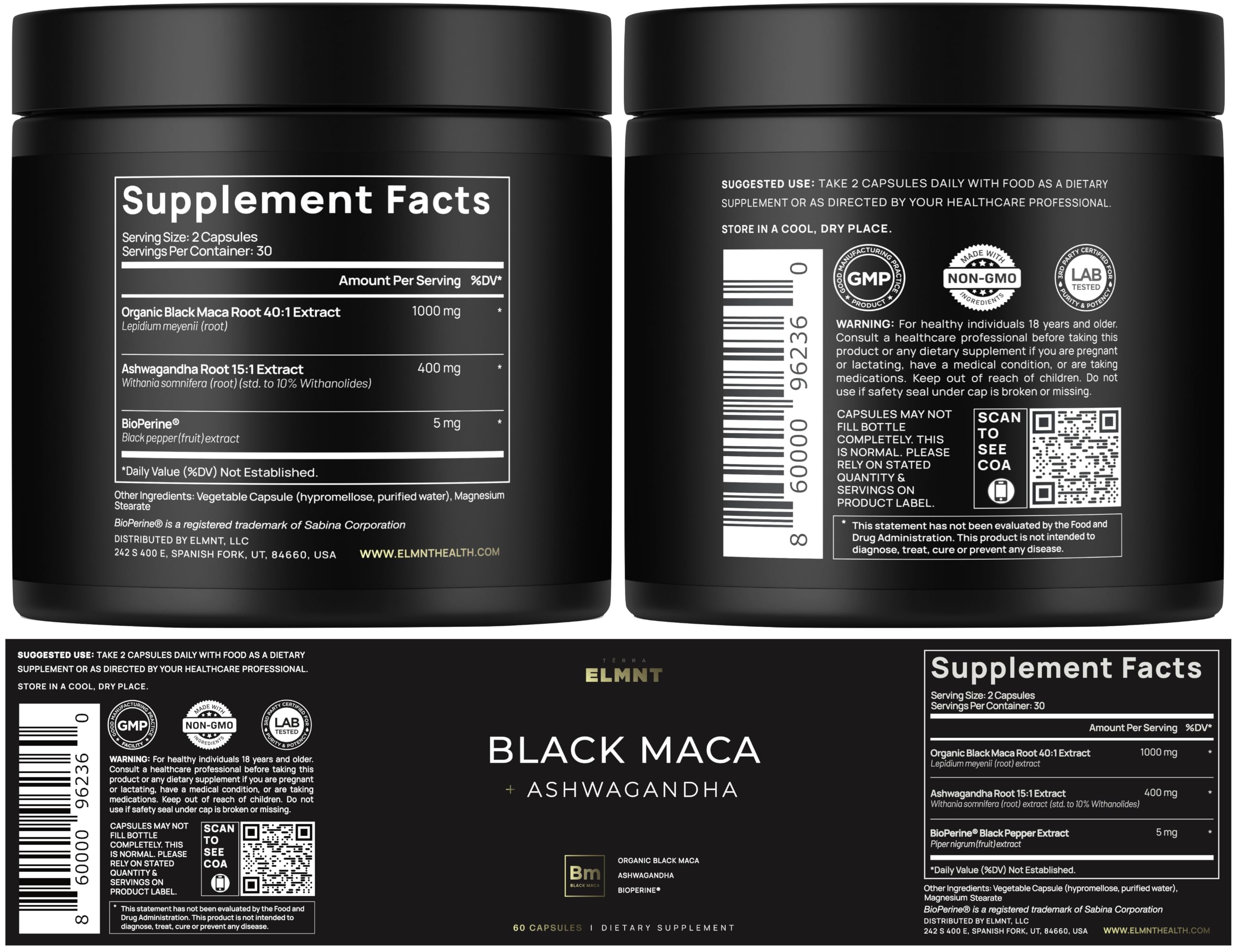 40x Strength Organic Black Maca Root with 15:1 Ashwagandha for Men — Amazon image 6