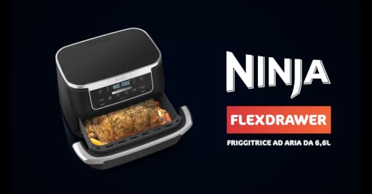Ninja FlexDrawer, Friggitrice ad Aria 6 in 1, 6,6L, Doppio Cestello, Nera — immagine 15 di 15