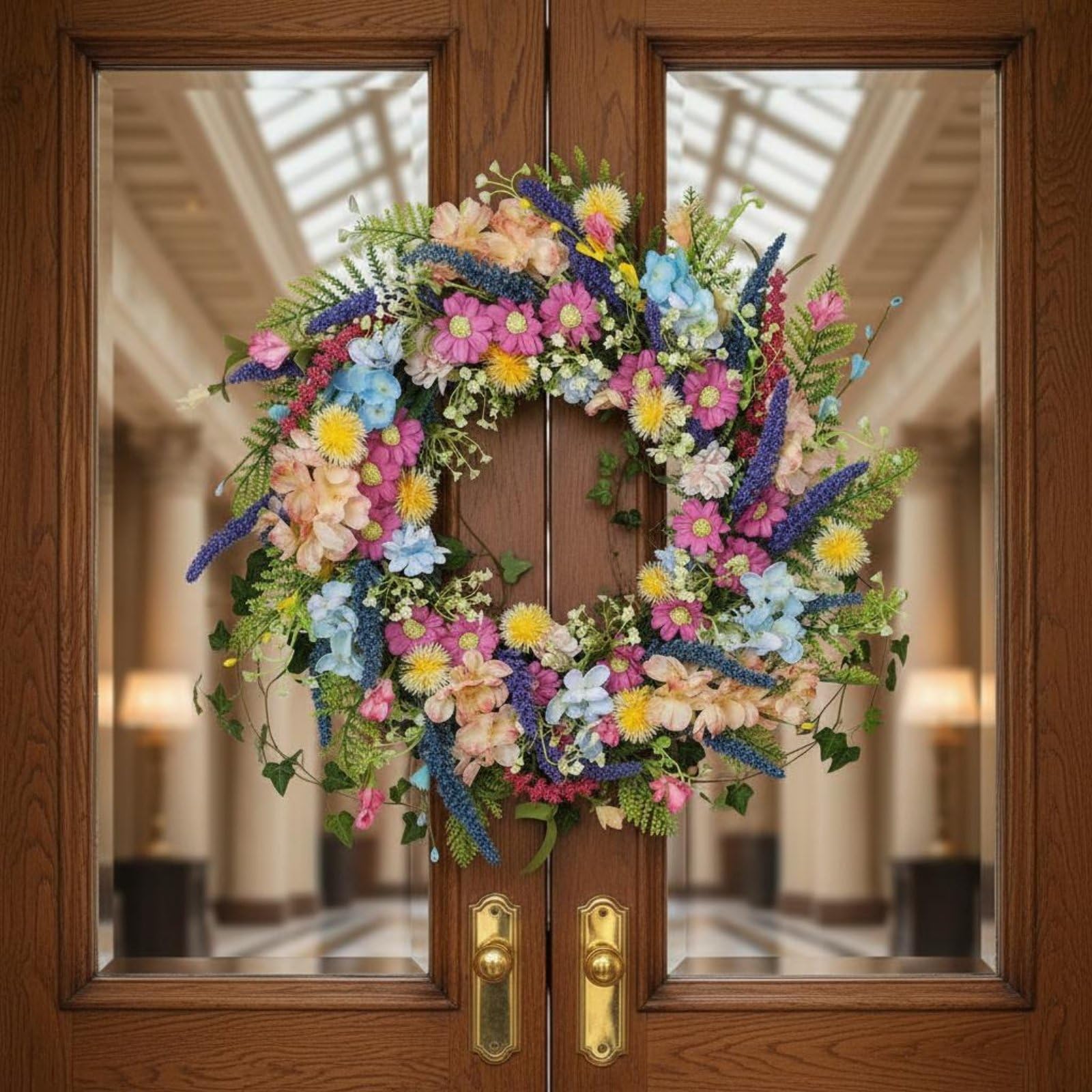 Buy Bnf® Realistic Look Artificial Flower Wreath Vibrant Colors