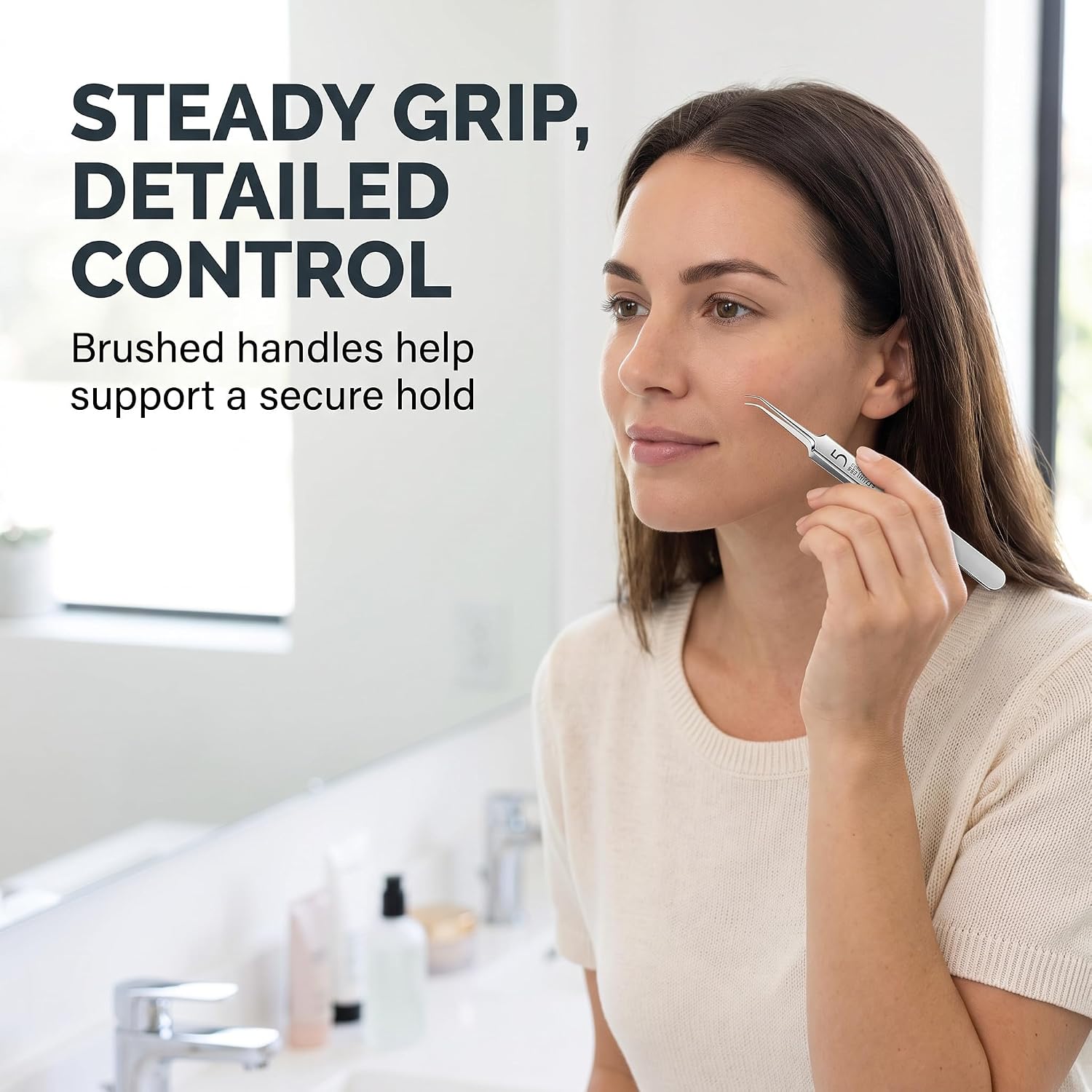 Professional Stainless Steel Blackhead Remover Kit - 3Pcs Precision Pimple Extractor Tweezers with Storage Case | Acne Removal Tools for Estheticians and Home Skincare