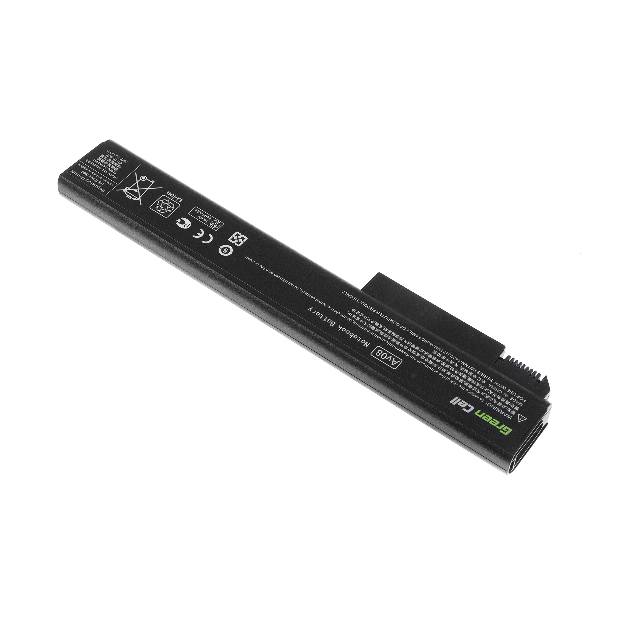 Green Cell Standard Série HSTNN-LB60 HSTNN-OB60 Batterie pour HP EliteBook 8530p 8530w 8540p 8540w 8730w 8740w Ordinateur PC Portable (8 Cellules 4400mAh 14.8V Noir)