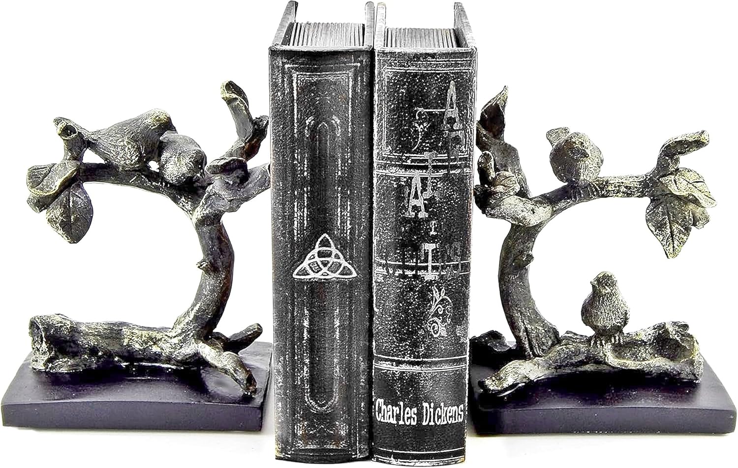 Bellaa 23446 Sujetalibros de estilo vintage decorativo con extremos de libros para estantería, soporte retro, granja, bohemio, decoración del hogar,