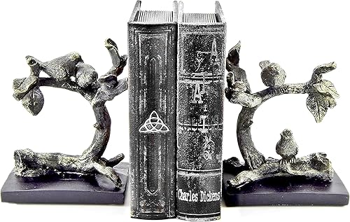 Bellaa 23446 Sujetalibros de estilo vintage decorativo con extremos de libros para estantería, soporte retro, granja, bohemio, decoración del hogar,