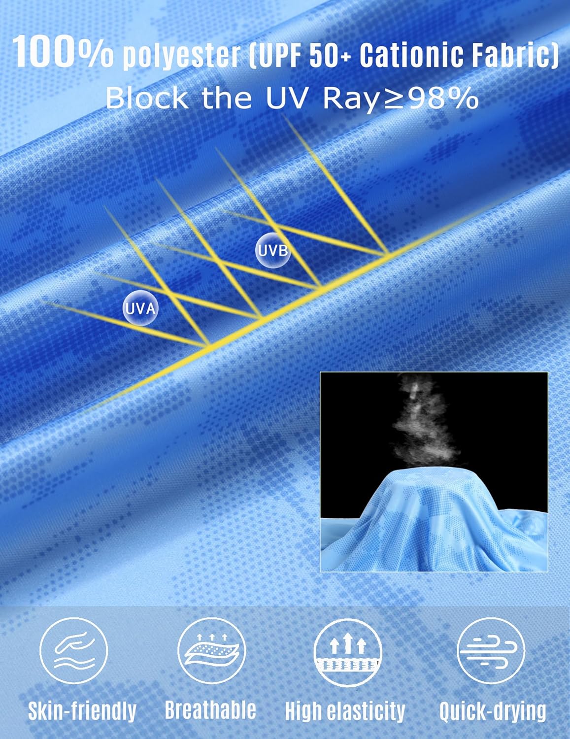 PINSPARK Mens UV Protection Shirts Long Sleeve Fishing Shirts Camo Rash Guard Swim Shirt Quick Dry Athletic Workout Tshirts - Image 5