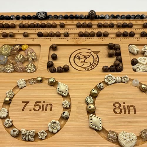 Miniatura 10 de NOAVAOL Tableros de cuentas para hacer joyas, tablero de cuentas de bambú combinado para hacer pulseras de joyería, bandejas de cuentas,
