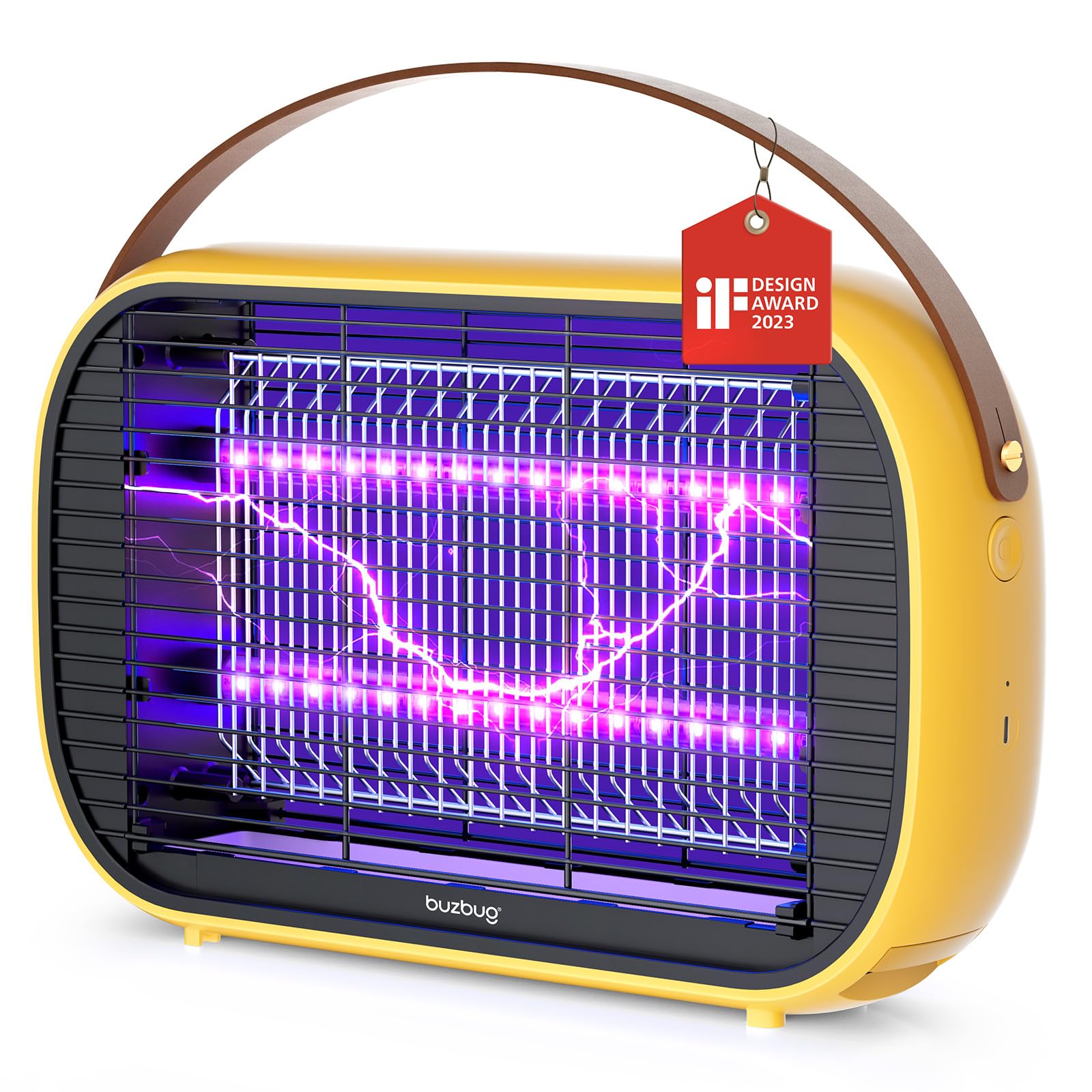 Buzbug LED Bug Zapper Outdoor Indoor, Durable 10 Years Lifespan Lamp, Rechargeable 5200mAh Battery, Portable Camping Mosquito Zapper, Fly Trap Mosquito Trap, Fly Killer Fly Zapper -MA015C(Golden)