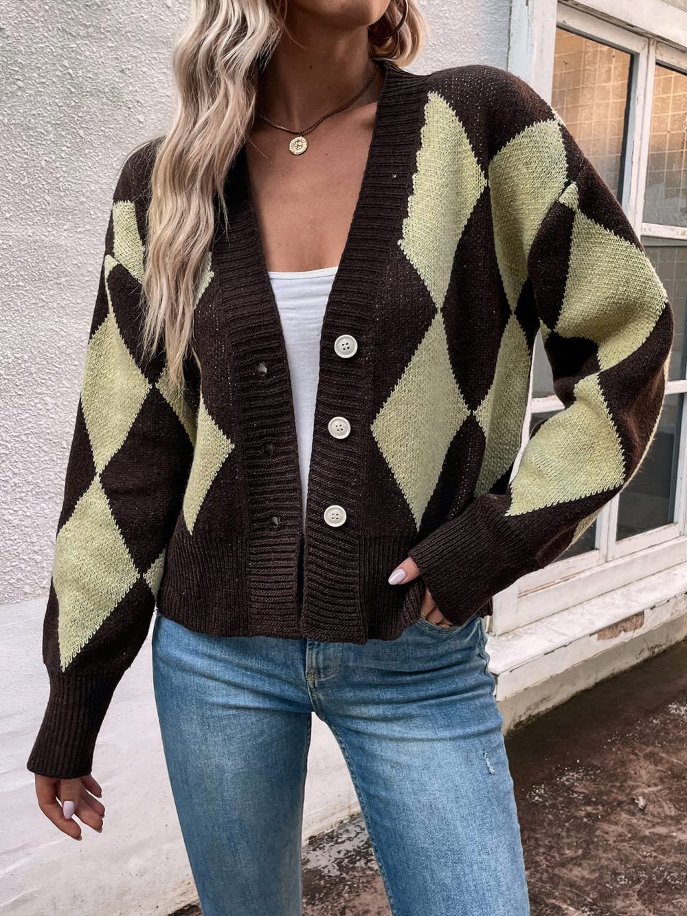 Donna Arcobaleno a Righe Maglione Cardigan Maglione Gilet Maglia
