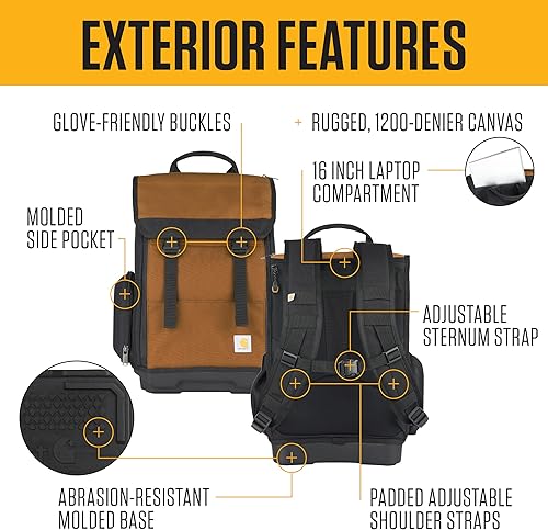 Miniatura 2 de Carhartt Bolsa de herramientas para hombre con correas de hombro ajustables, duradera, resistente al agua, organizador de herramientas