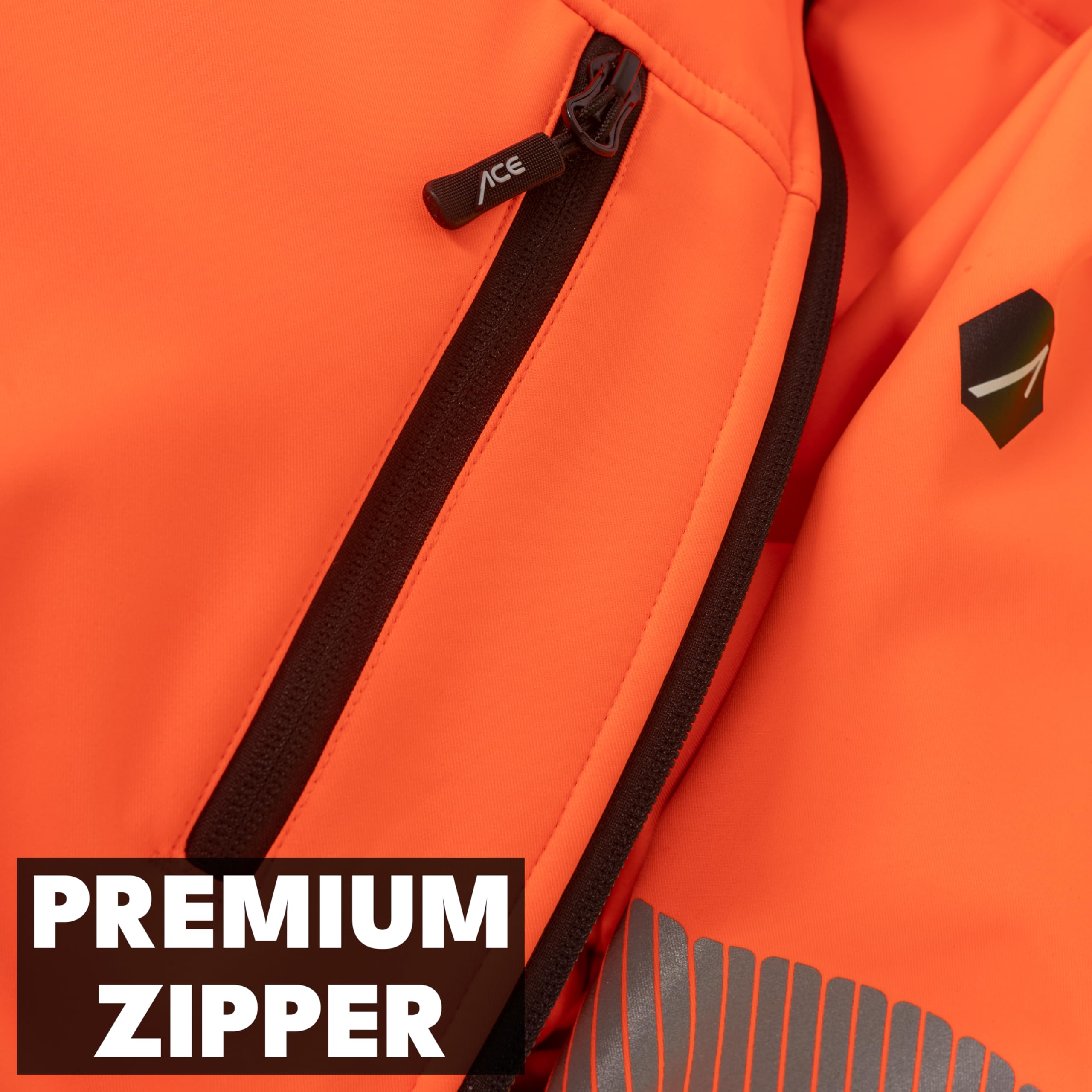ACE Neon Lite Veste de sécurité - Veste de sécurité softshell avec réflecteurs et capuche amovible - EN ISO 20471 - Orange - 4XL