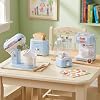 The Magic Toy Shop Kids Kitchen Appliances Set with Lights & Sounds - Working Toaster, Interactive Blender, Coffee Machine & Mixer - Pretend Cooking Accessories for Breakfast Role Play, Ages 3+