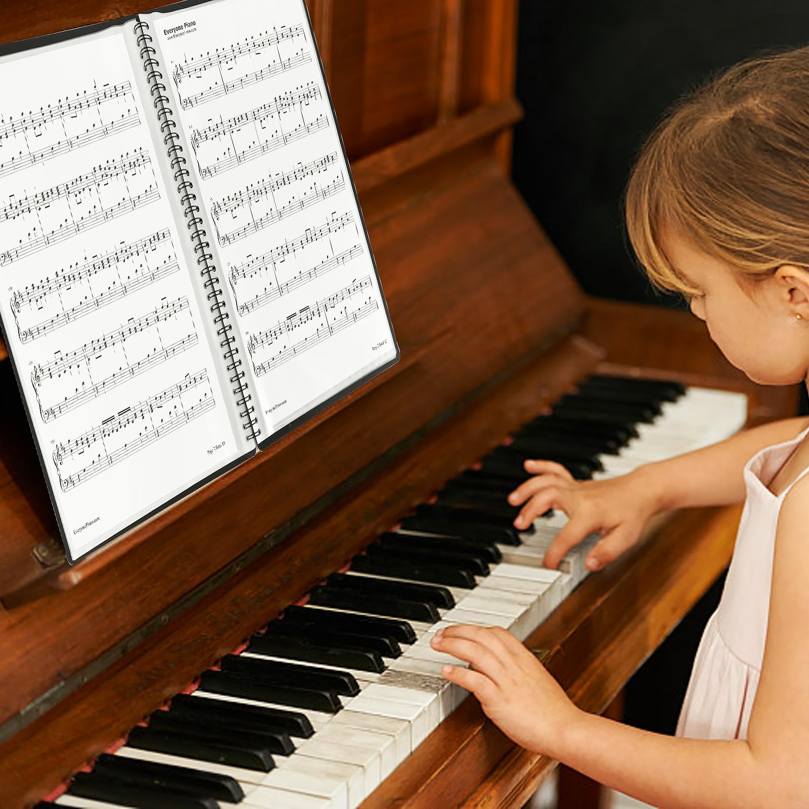 A4 Cartella Per File Musicali, Cartella Per Spartiti Formato A4, Cartelle Di Pianoforte, 50 Scomparti/100 Pagine, Cartella Portadocumenti In Plastica, Per Musicisti E Musicisti