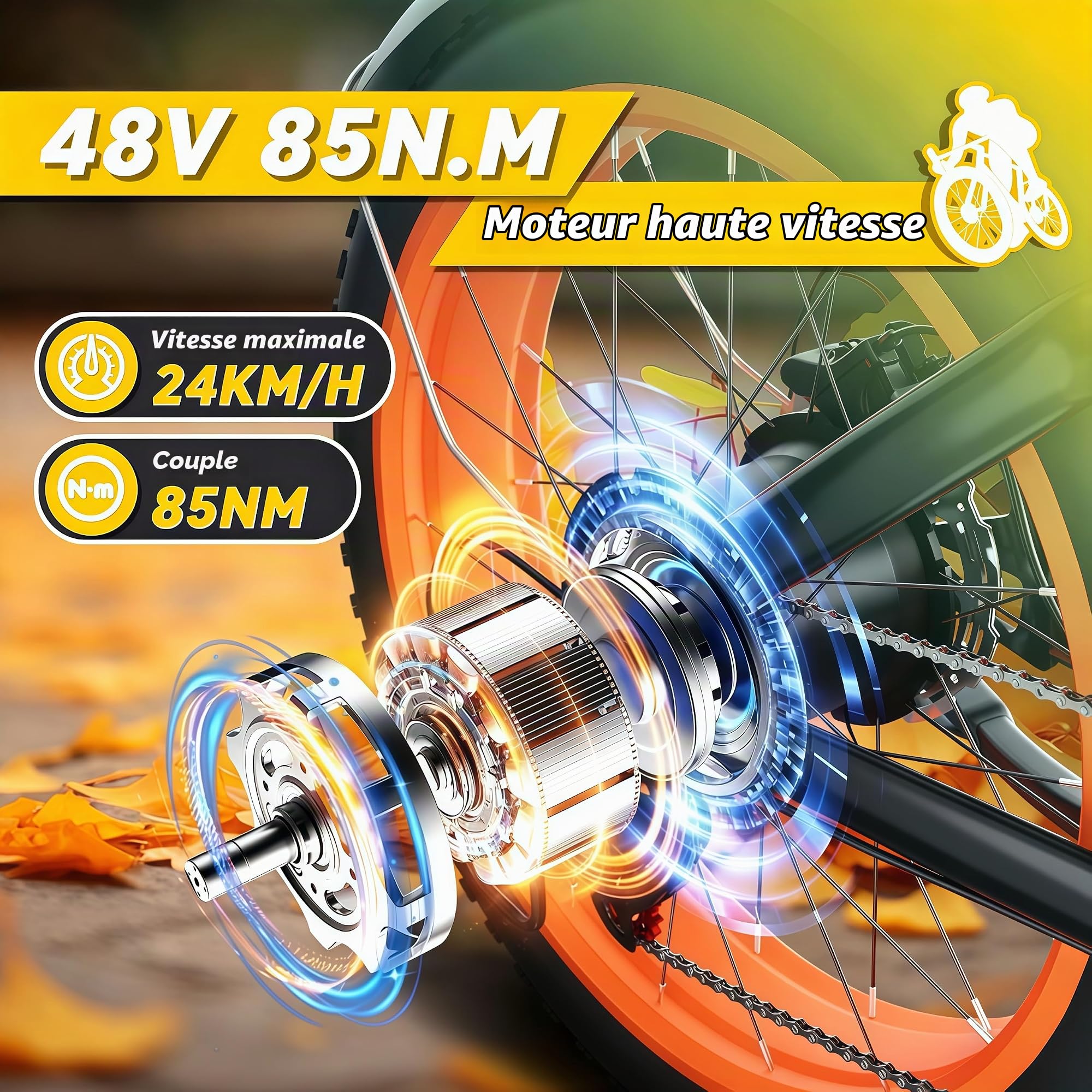 DEEPOWER Vélo Électrique Adulte, Batterie Amovible 48V/52V 20Ah, Jusqu'à 120 Km D'Autonomie, Moteur Brushless, Pneus Fat 20 Pouces, 7 Vitesses, Suspension Hydraulique, VTT Tout Terrain