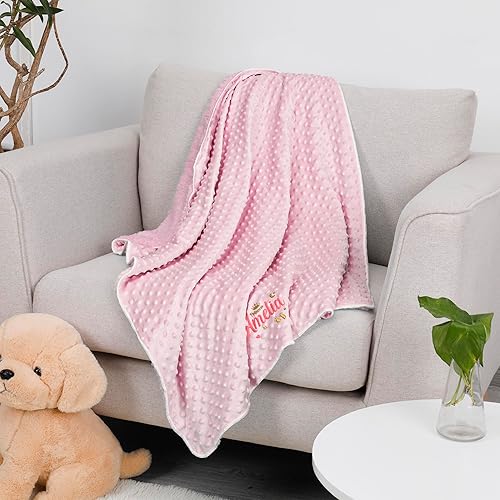 Miniatura 8 de Zhamate Mantas de bebé personalizadas para niñas y niños, mantas de bebé personalizadas con nombre, regalos de bebé recién nacida, manta rosa