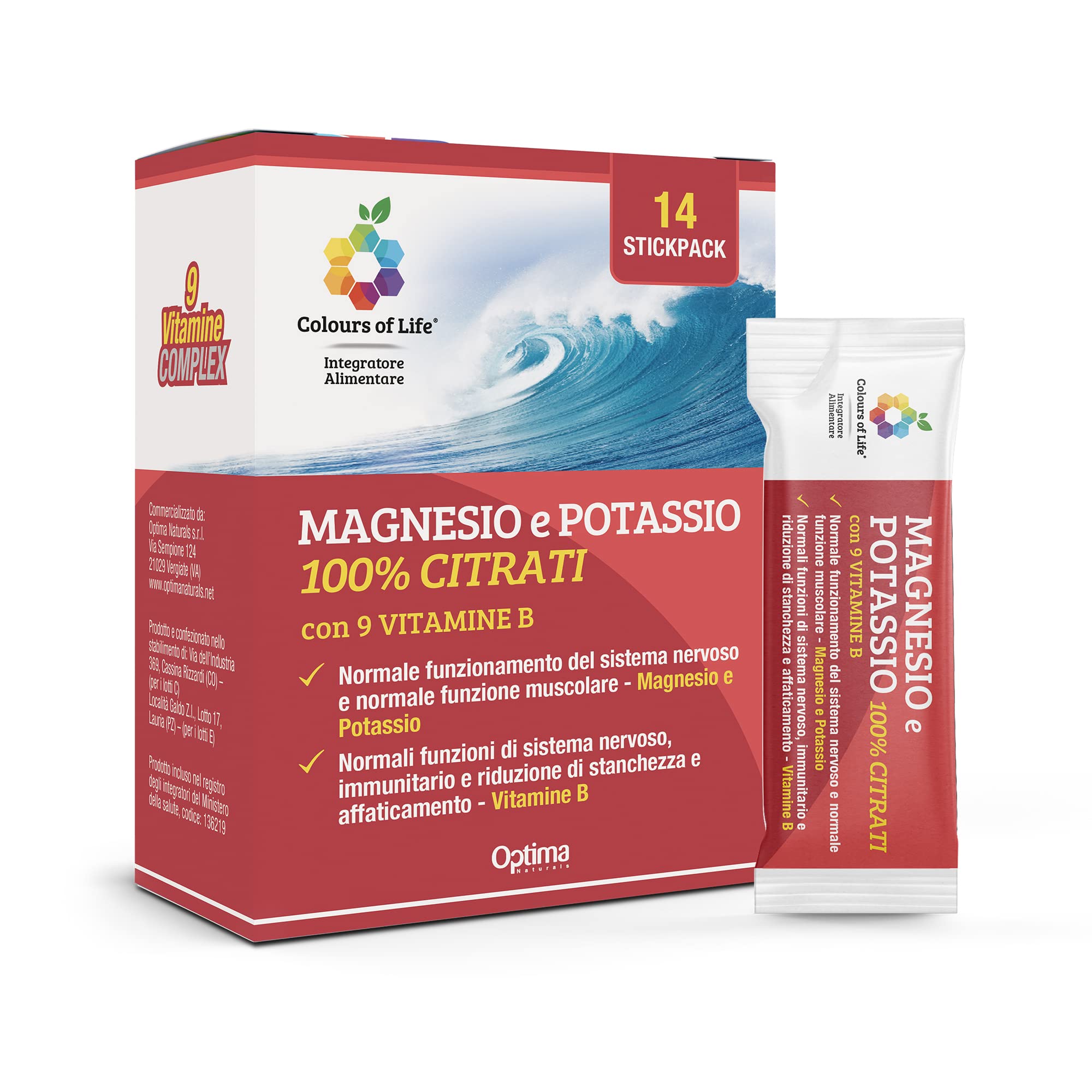 Optima Magnesio Potassio Vit B 14 Stick