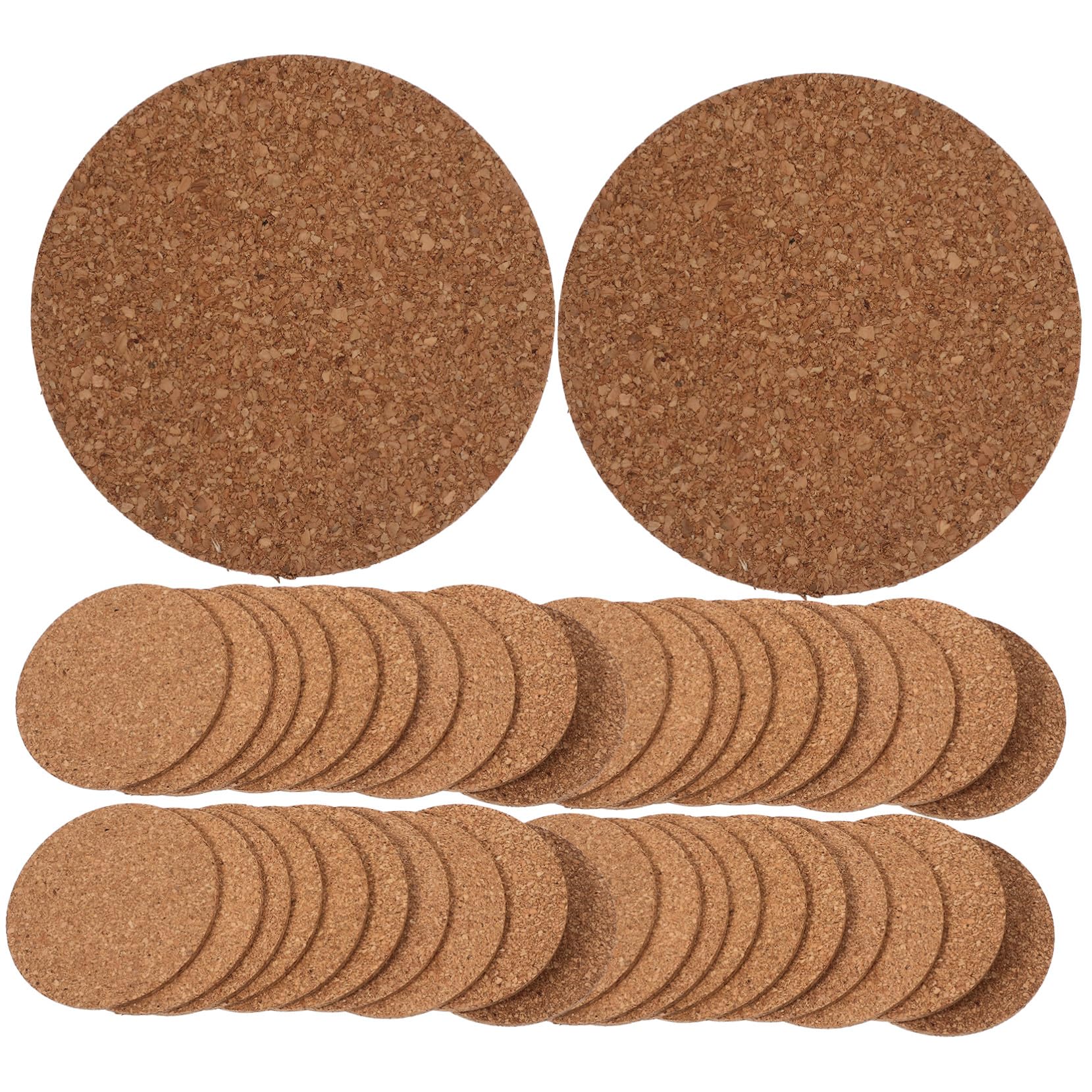 ULTECHNOVO 100pièces sous-Verres Liège Décoratifs Ronds Anti-dérapants pour Tasses Usage Domestique et Décoration Intérieure