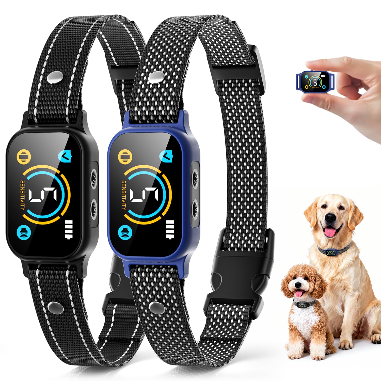 Photo 1 of 2 Pack Bark Collar, Rechargeable Dog Training Collar with Beep & Vibration