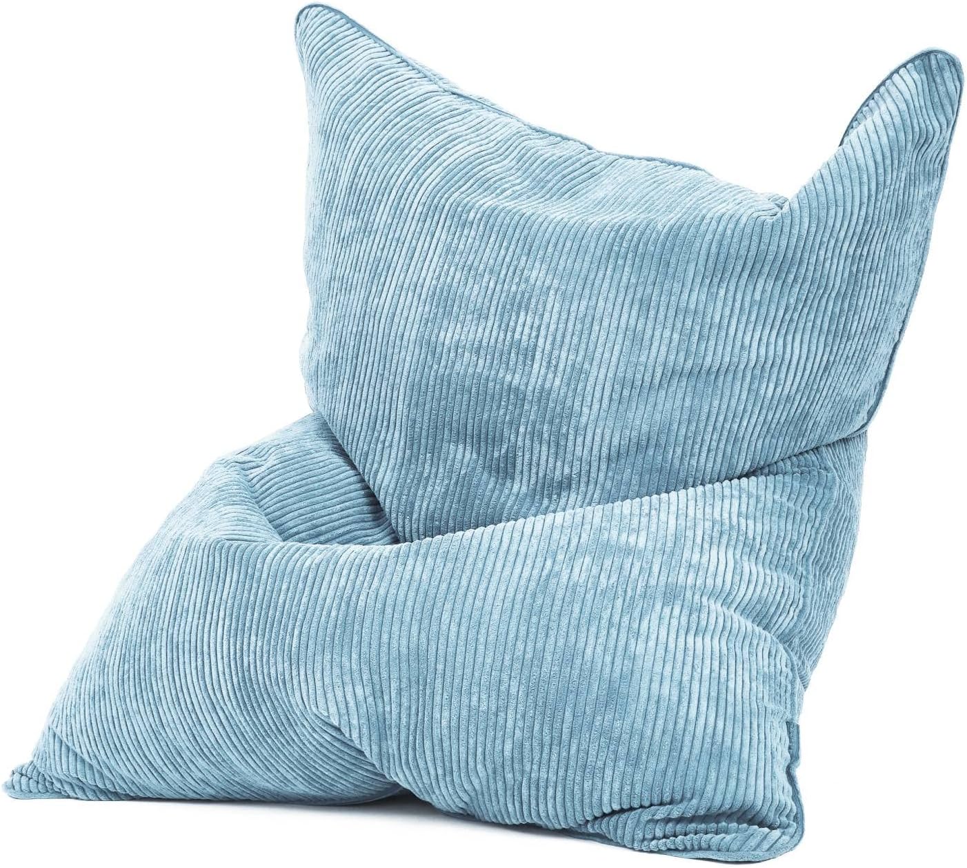 Green Bean© Puf XXL de Pana 370 litros con Relleno de Perlas de EPS ? Silla Puff - Acogedor, Robusto, Lavable - Puff Gigante de Tela Pana Cojín de Suelo Colchoneta