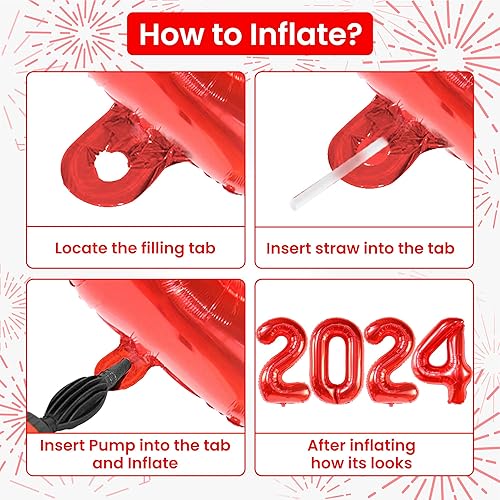 Miniatura 3 de KatchOn - Globos rojos gigantes 2023 de 40 pulgadas, globos de graduación 2023 rojos, decoraciones de fiesta de graduación 2023, globos para