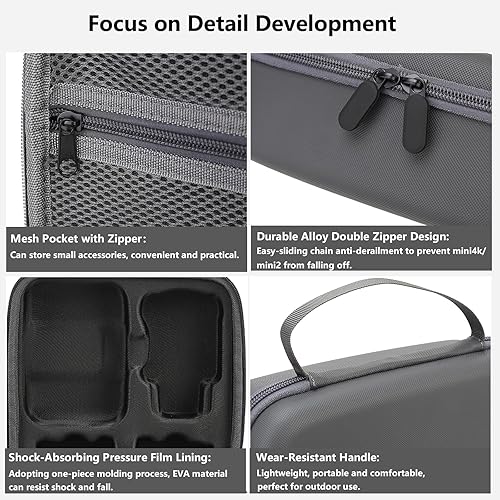Vista 22 de Bolsa de almacenamiento para Mini4 -Mini 4 Pro Drone Case Hard Shell Travel Controller 2/DJI RC 2/DJI RC-N2 Remote Controller & Accesorios DJI Mini