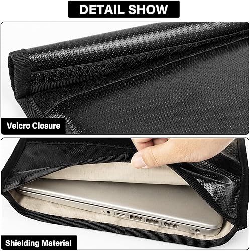 Miniatura 3 de Faraday Bags - Señales de bloque resistentes al agua al fuego, paquete de 3 bolsas Faraday eficaces contra piratería, seguimiento, NFCWiFiBluetooth,