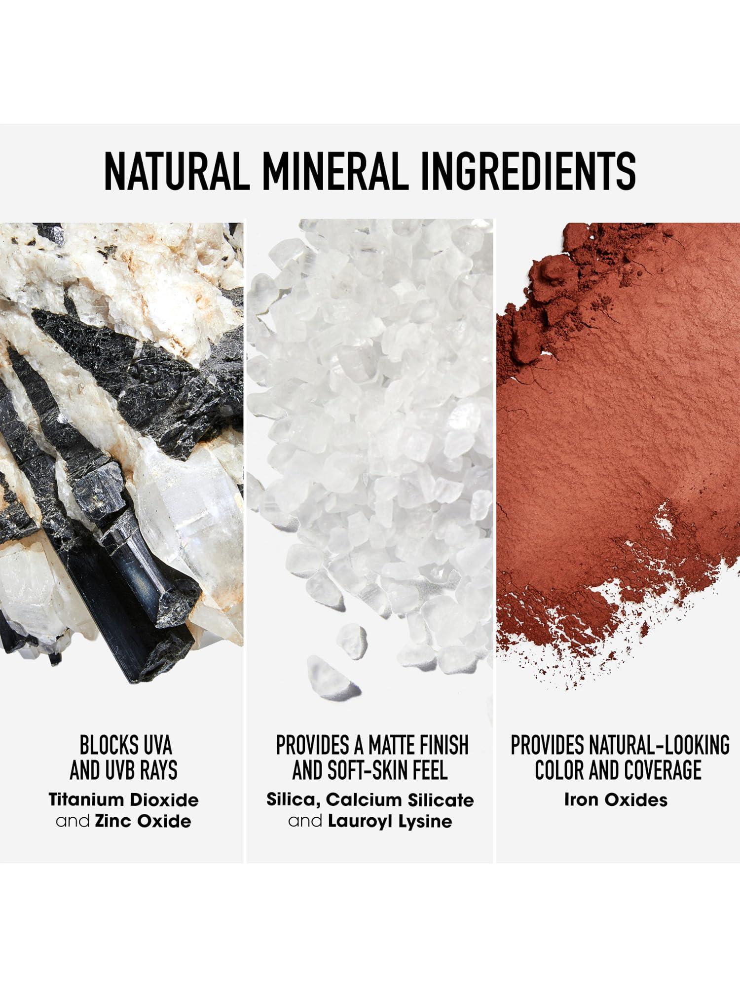Minerale puro opaco, fattore protezione solare: 15, base: 6 g