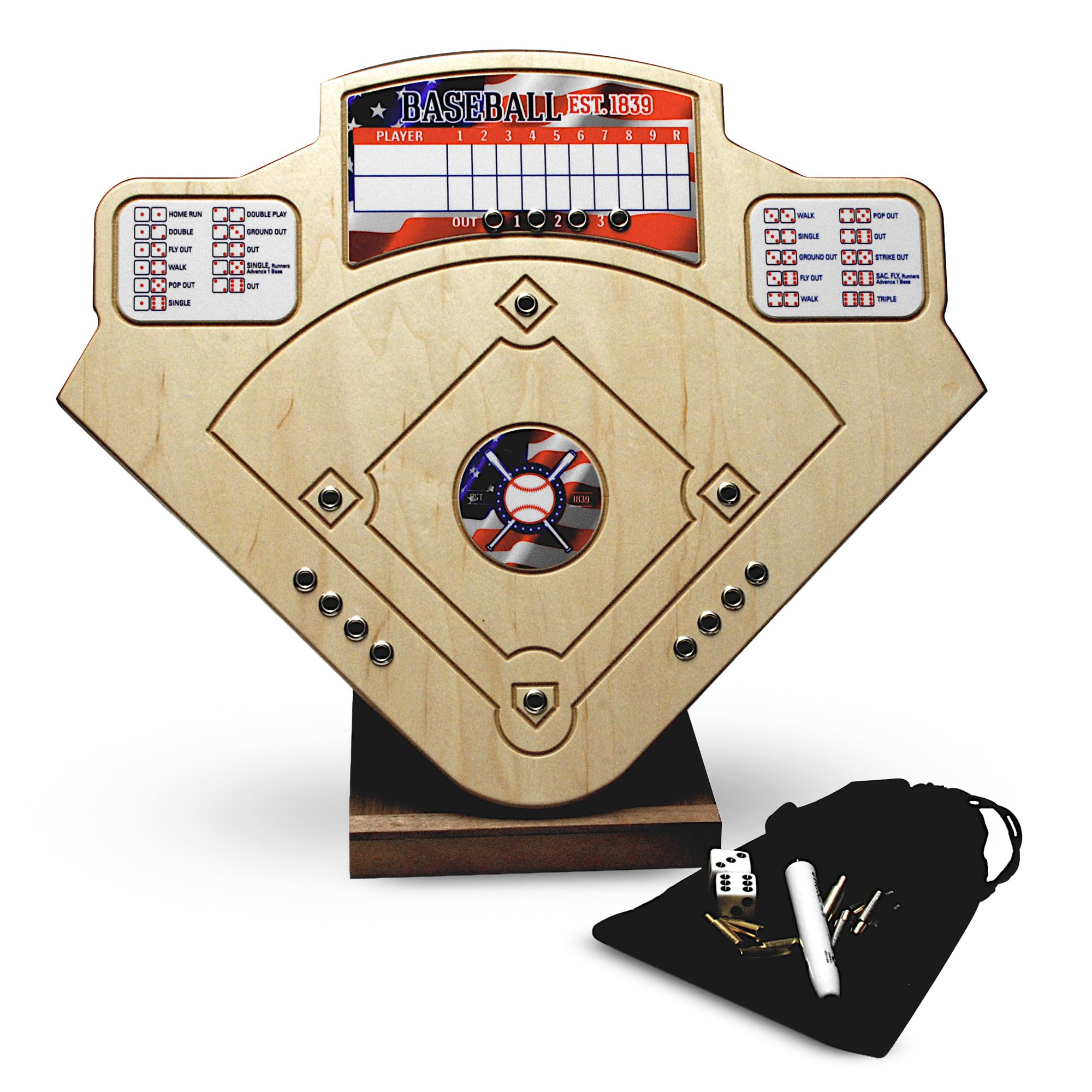 Across The Board Patriotic Baseball Game, Fun Baseball Gifts for 2 Players, Indoor & Outdoor Family Bonding Activities, Fun Entertainment for Family Gatherings, Events & More Game