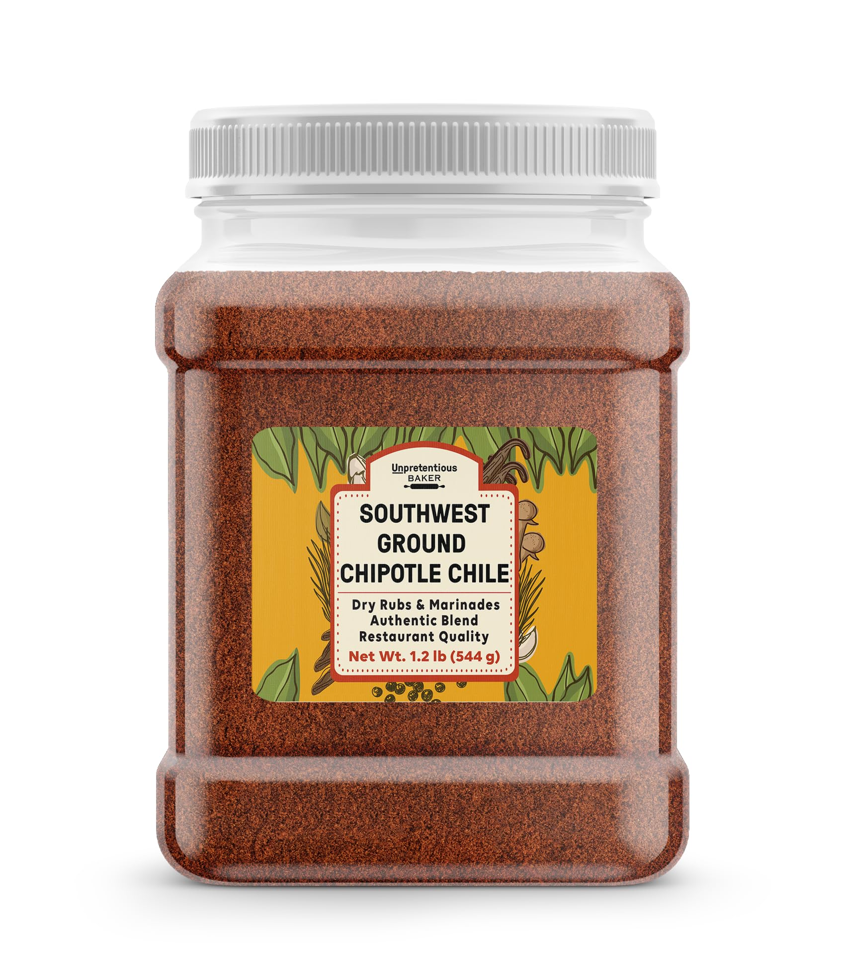 Unpretentious Southwest Ground Chipotle Chile, Tex-Mex, Dry Rubs & Marinades, Rich Flavor (1.2 Pound)