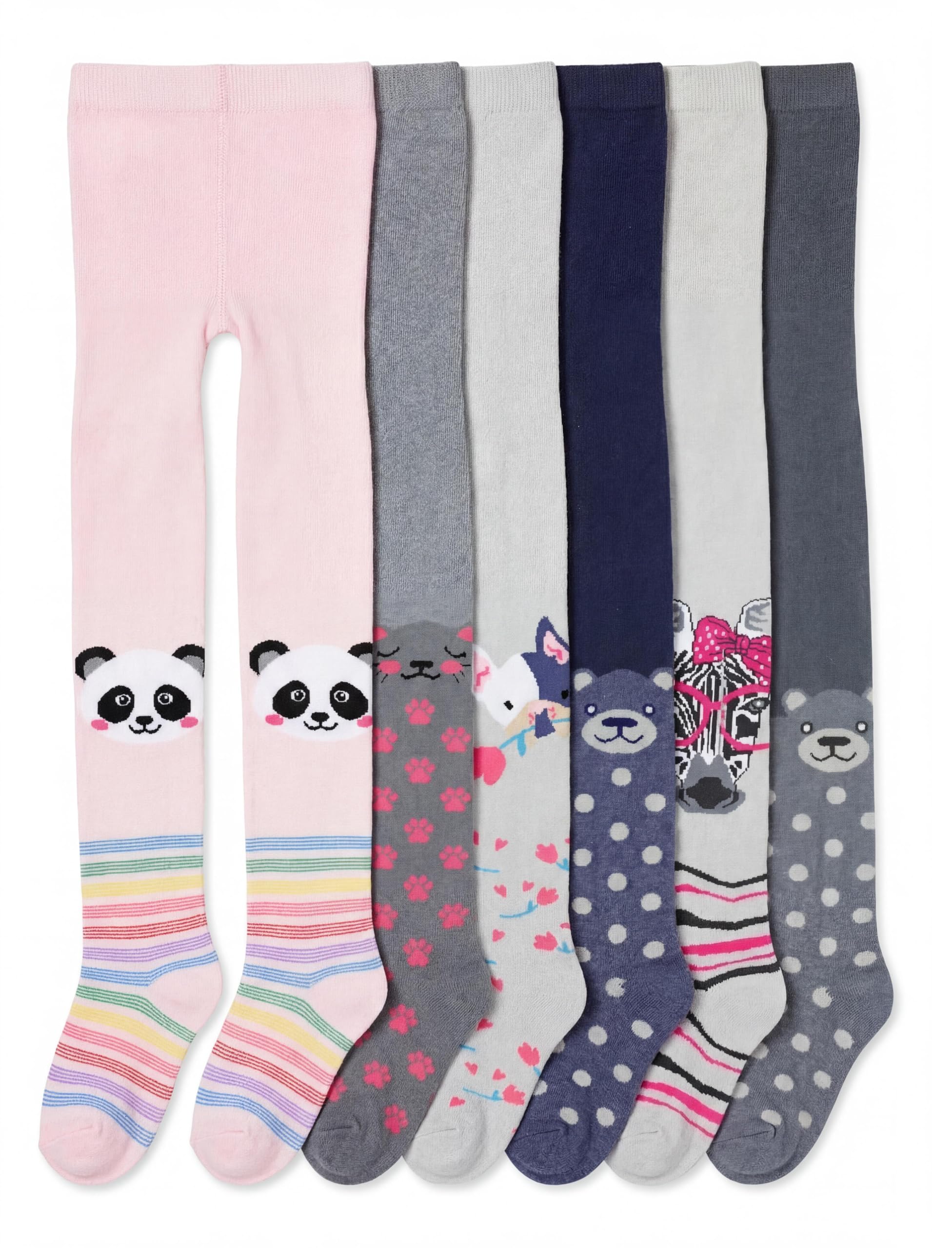 TupTam ﻿Leotardos de Colores para Niñas, Paquete de 6