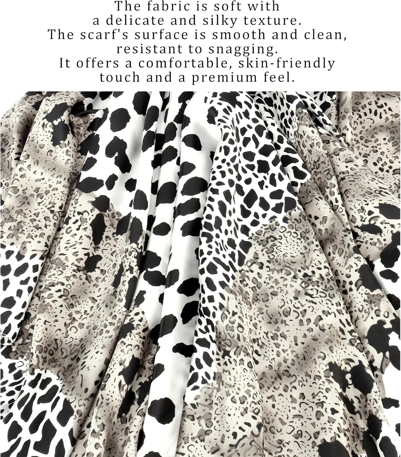 TODDER 4 Pack 35" Large Square Satin Head Scarf for Women Satin Hair Scarves Silk Bandana Scarf Headscarf - Image 7