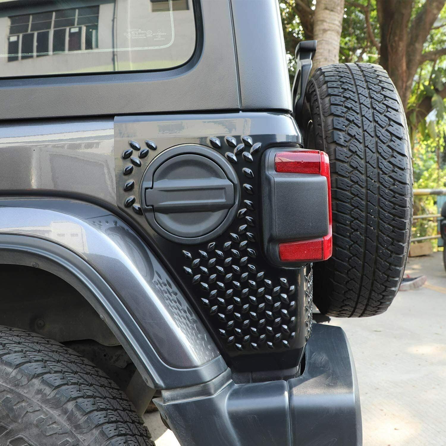 JDICY Tail Cover Rear Corner Guards Protectors for Jeep for Wrangler 2018-2020 Black TLCBARCGPFJWJ XSW1314