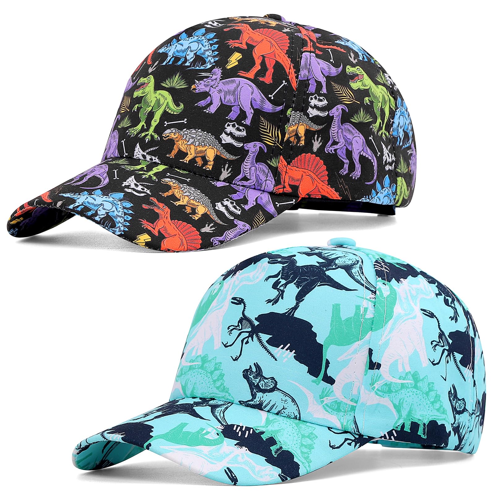 Cappello da Baseball Regolabile per Bambini 3-8 Anni, Berretto Visiera Bambina 2 Pack