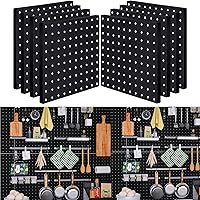 Vista 11 de Paneles organizadores de pared con tablero perforado, multihabitación, fácil de instalar (4 unidades)