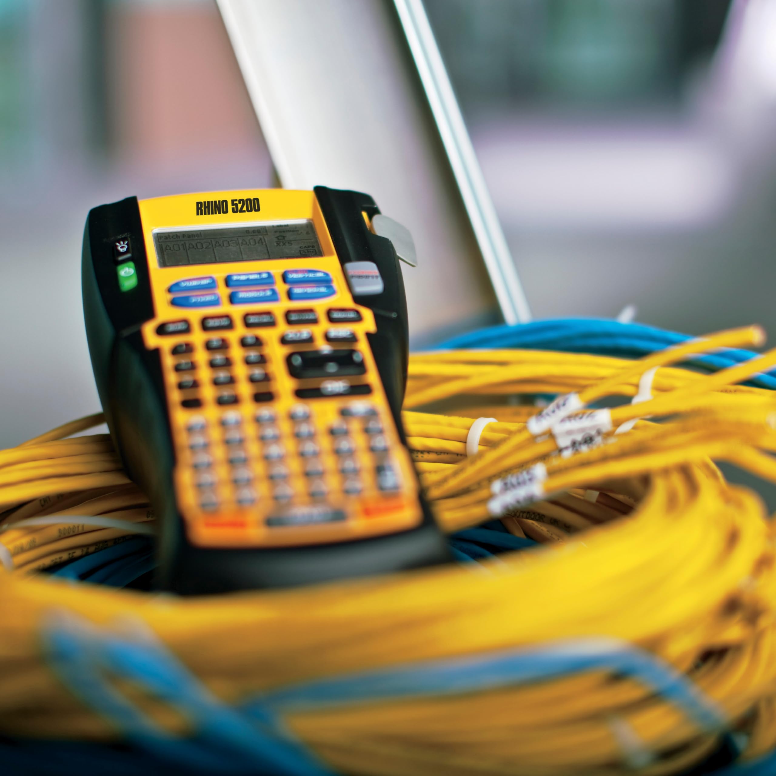 DYMO 5200 Rhino Etichettatrice industriale multiuso | Tastiera ABC | Giallo